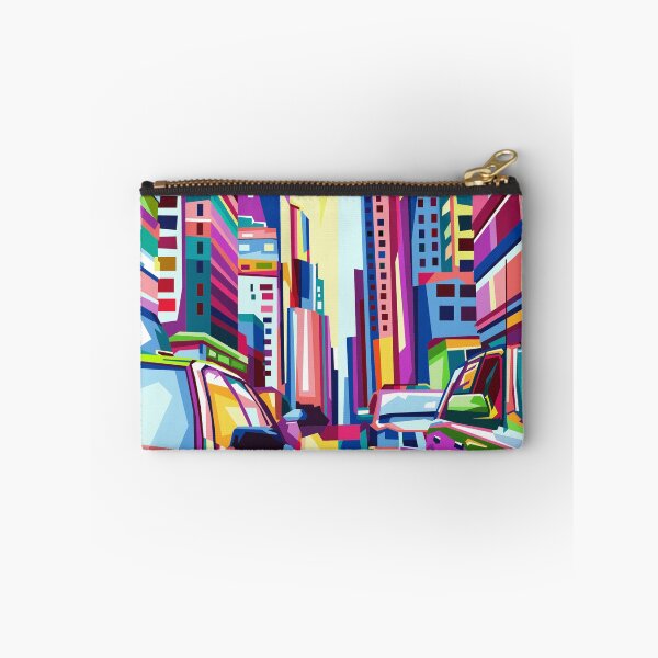 Item preview, NYC Bright Taxi Cityscape designed and sold by PODLizardWizard.