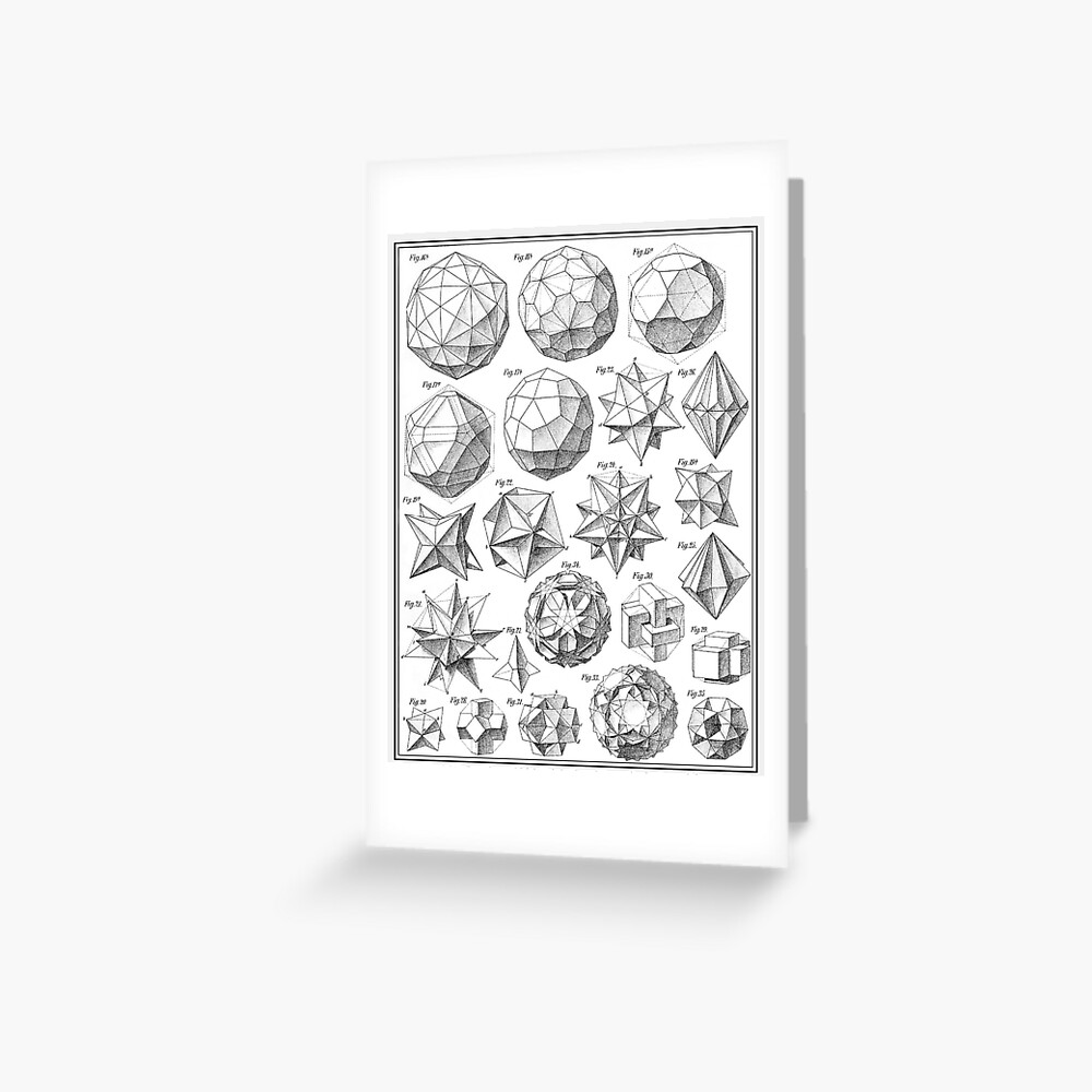 Max Bruckner 1906 polyhedra & icosahedron models Greeting Card