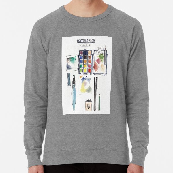 Aquarell-Überlebens-Kit Leichter Pullover