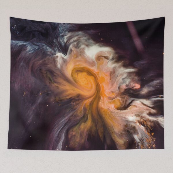 Item preview, Abstract Milky Way Oil Slick Painting designed and sold by PODLizardWizard.