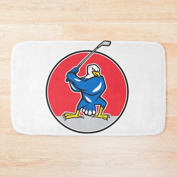 Item preview, Blue Eagle Teeing Off Circle Cartoon designed and sold by patrimonio.