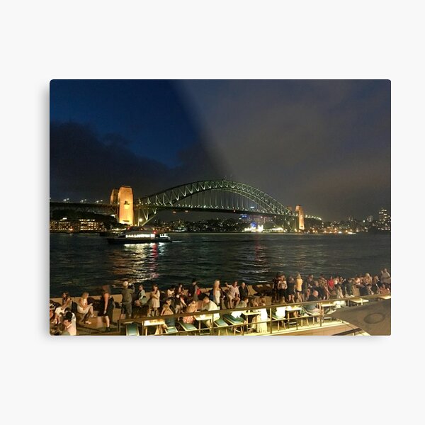 Sydney Harbour Bridge Night Metal Print