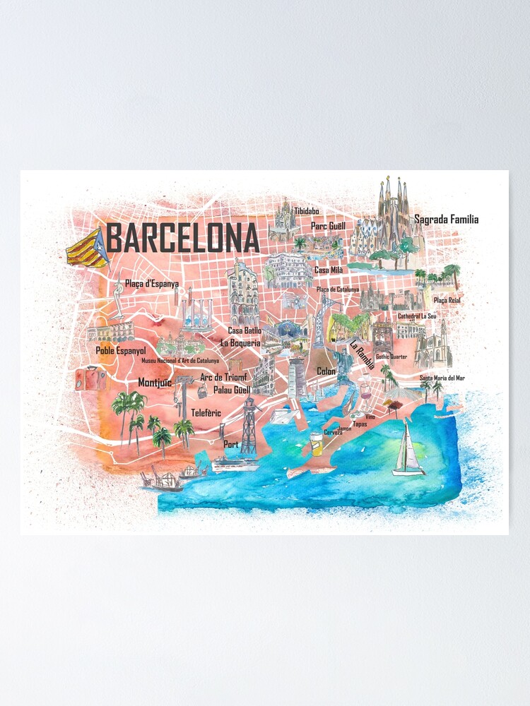 carte des monuments de barcelone