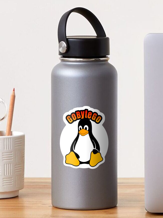 Thumbnail 1 of 3, Sticker, Tux GoByteGo dot designed and sold by adamsinger77.