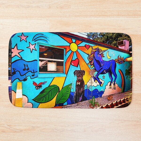 Item preview, Labrador Unicorn Childcare Center Mural  designed and sold by PODLizardWizard.