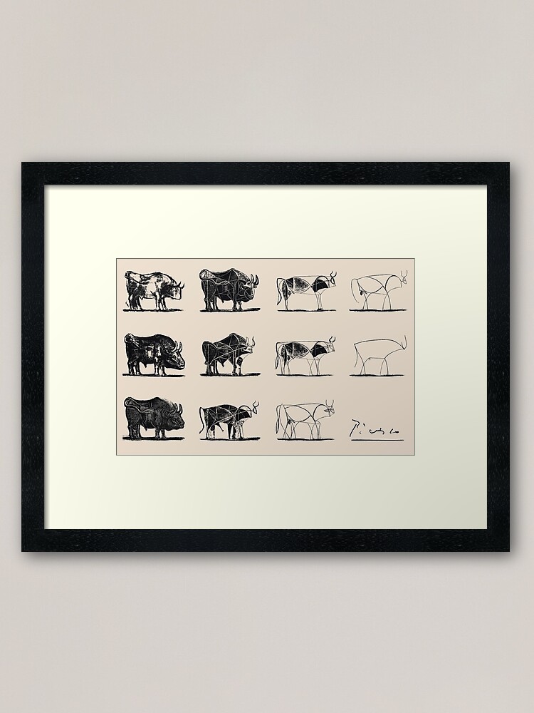 Alternate view of Picasso Bulls Poster Framed Art Print