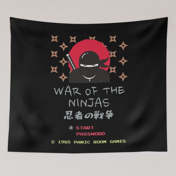 Item preview, War Of The Ninjas Classic Video Game Title Screen designed and sold by Legit Hooligan.