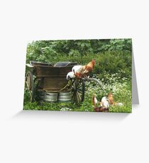 When the rooster crows... Greeting Card