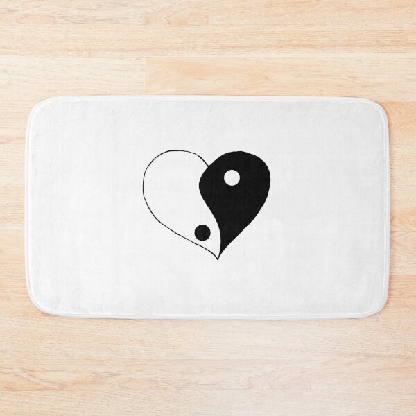 Item preview, Half white half black heart  designed and sold by Kitten2525.