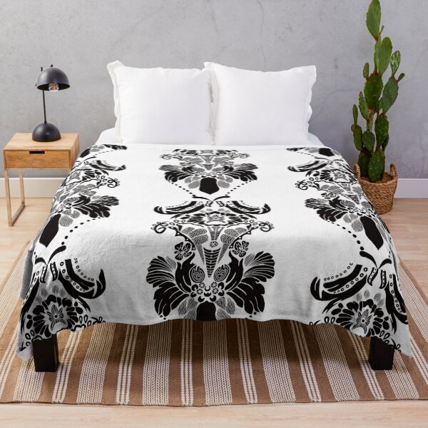 Item preview, Abstract black and white floral design designed and sold by irinabbota.