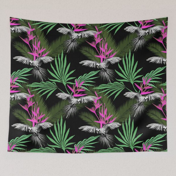 Item preview, Tropical jungle black designed and sold by Lelyely.