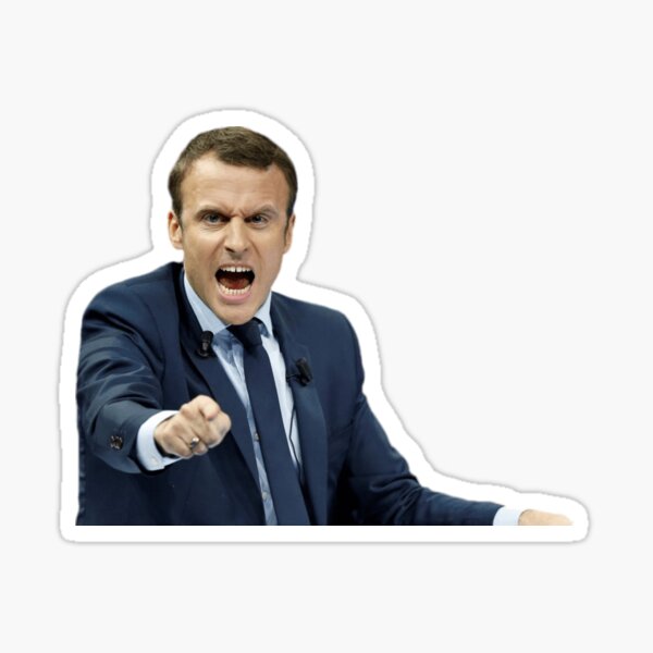 Macron en Mode super trop méchant! Sticker
