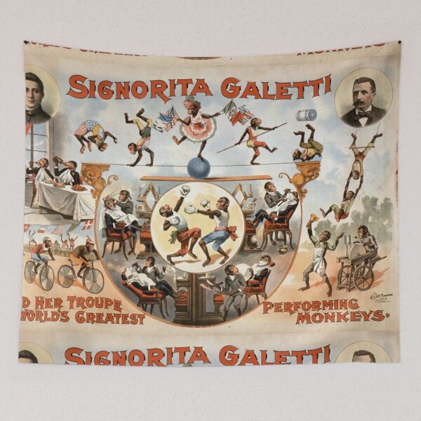 Item preview, Sinorita Galetti Circus monkeys vintage poster designed and sold by Vintage Designs +.