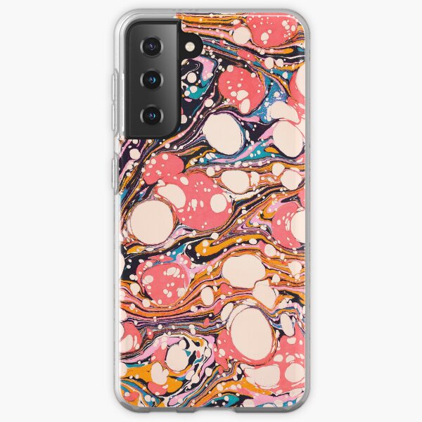 Psychedelic Retro Marbled Paper Pepe Psyche Samsung Galaxy Soft Case