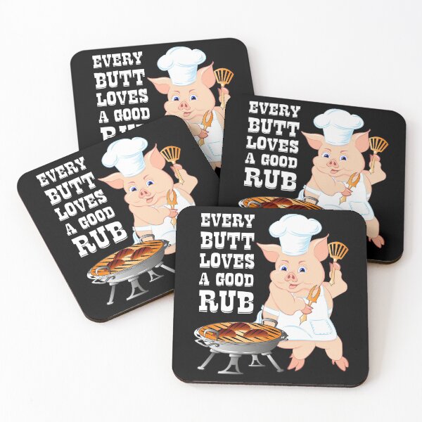 Item preview, Every Butt Loves a Good Rub BBQ Pork Gift Tee for Men designed and sold by ZNOVANNA.
