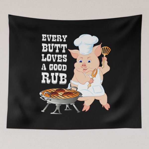 Item preview, Every Butt Loves a Good Rub BBQ Pork Gift Tee for Men designed and sold by ZNOVANNA.