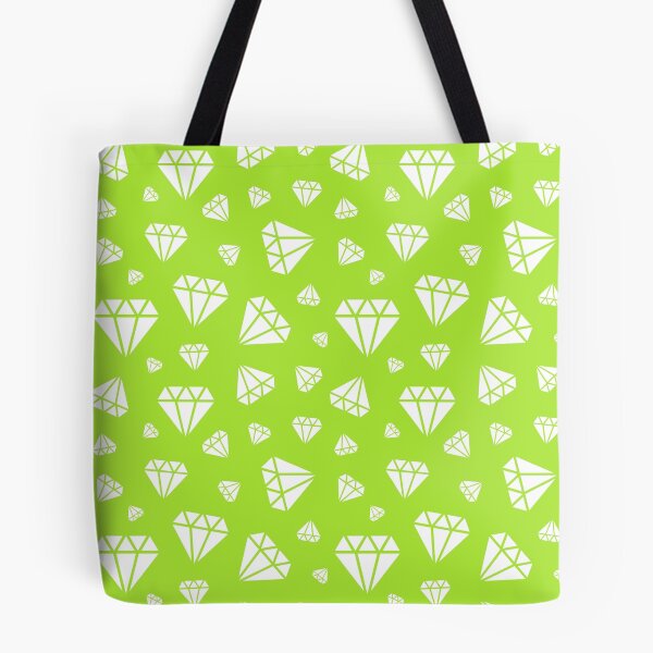 Item preview, Lime Green Faceted Diamonds Pattern designed and sold by ImageNugget.