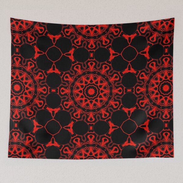 Item preview, Red Mandala Monochrome, Pattern 2 designed and sold by Bennydoscope.