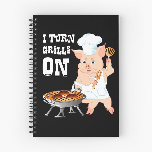 Item preview, I Turn Grills On Humorous Pig In Apron Barbecue designed and sold by ZNOVANNA.