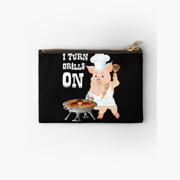 Item preview, I Turn Grills On Humorous Pig In Apron Barbecue designed and sold by ZNOVANNA.