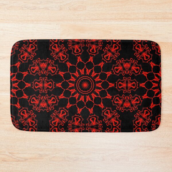 Item preview, Red Mandala Monochrome, Pattern 6 designed and sold by Bennydoscope.