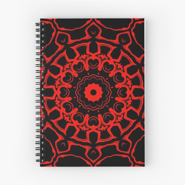 Item preview, Red Mandala Monochrome, Pattern 4 designed and sold by Bennydoscope.