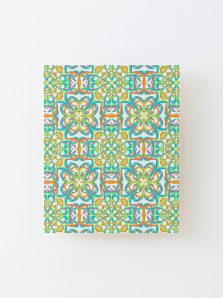Alternate view of inspire 8 - rainbow flowers Mounted Print
