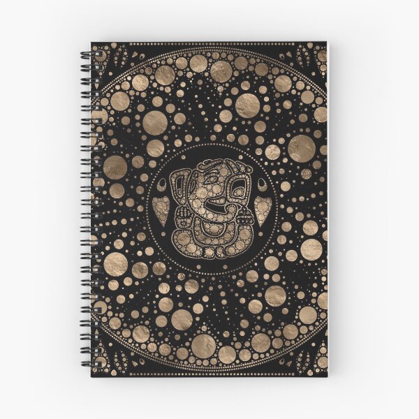 Item preview, Lord Ganesha Gold and Black Dot Art designed and sold by k9printart.