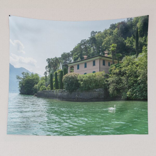 Item preview, Classic Idyll - Pink Villa at Punta Spartivento Bellagio Lake Como Lombardy Italy designed and sold by Georgia Mizuleva.