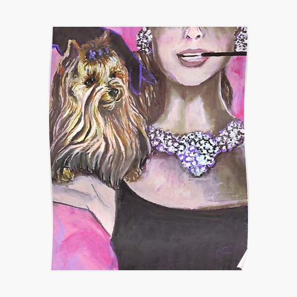 The Audrey Hepburn Yorkshire Terrier Poster