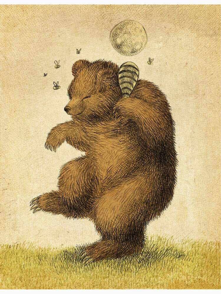 Медовый мишка 38. Медведь иллюстрация. Мишка и пчелы. Медведь с медом. Медведь живопись.