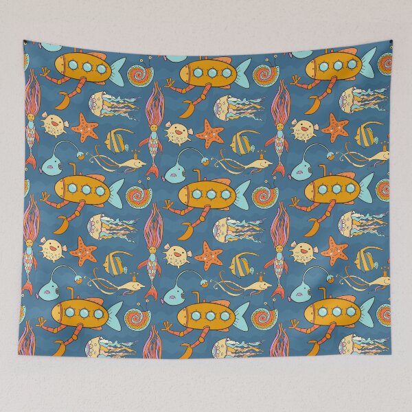 Item preview, Yellow submarine and fantastic underwater world designed and sold by Elsbet.
