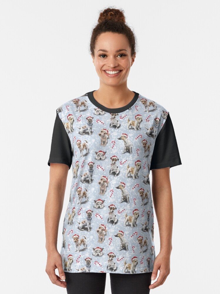 Alternate view of The Christmas Jack Russell Terrier Graphic T-Shirt
