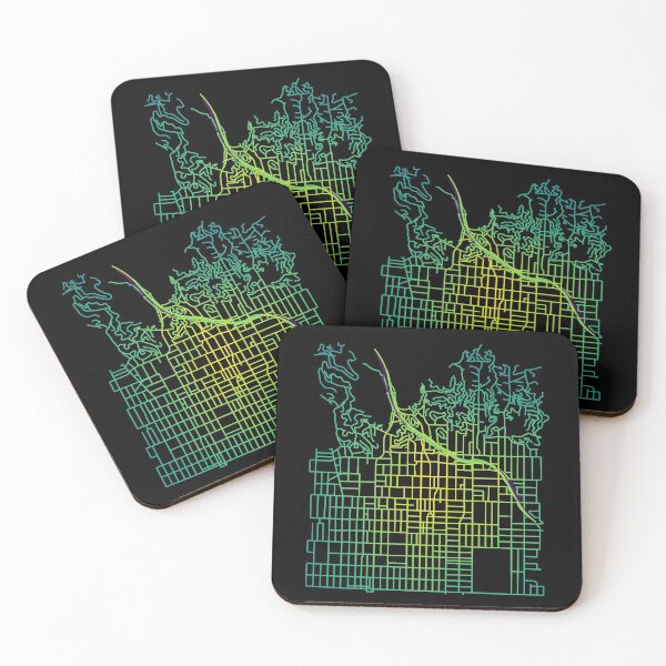 Item preview, Hollywood, Los Angeles Colored Street Network Map Graphic designed and sold by ramiro.