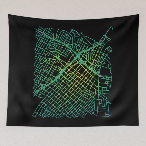 Item preview, Bunker Hill, LA, USA Colored Street Network Map Graphic designed and sold by ramiro.