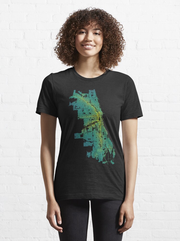 T-Shirt, Chicago Illinois Map, America