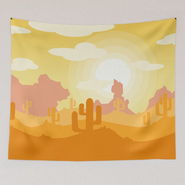 Item preview, Cactus Desert Mountains Landscape designed and sold by papa-pedro.