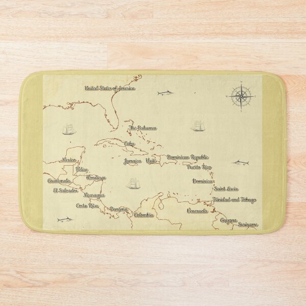 Item preview, Vintage Style Map of the Caribbean/Central America designed and sold by ramiro.
