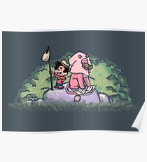 Steven und Löwe Poster