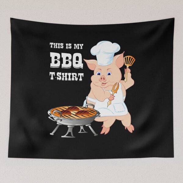 Item preview, This Is My BBQ Grilling T-Shirt Barbecue Tee with Funny Pig designed and sold by ZNOVANNA.