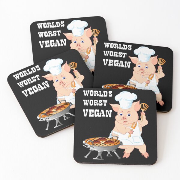 Item preview, Worlds Worst Vegan Humor Pig Barbecue BBQ Grill designed and sold by ZNOVANNA.