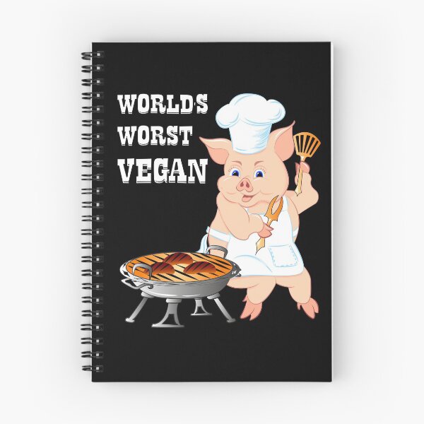Item preview, Worlds Worst Vegan Humor Pig Barbecue BBQ Grill designed and sold by ZNOVANNA.