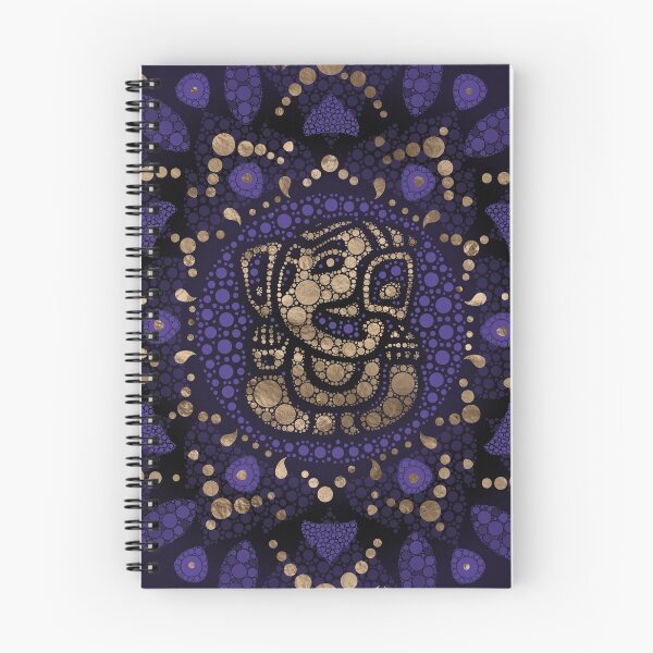 Item preview, Lord Ganesha Dot Art Purples and Gold  designed and sold by k9printart.