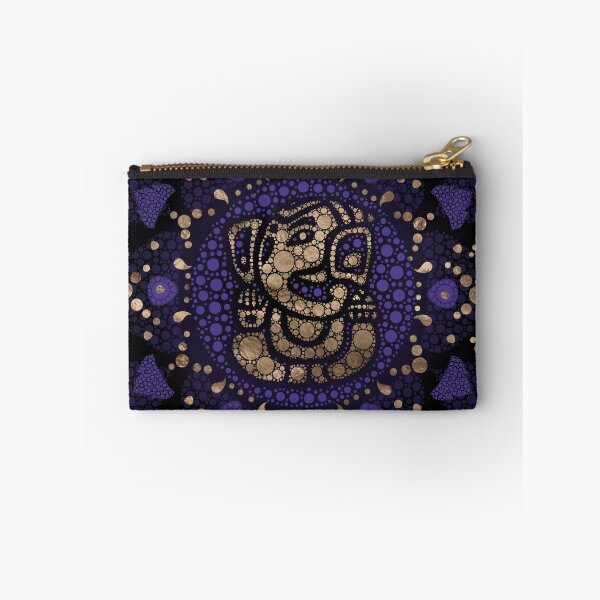 Item preview, Lord Ganesha Dot Art Purples and Gold  designed and sold by k9printart.