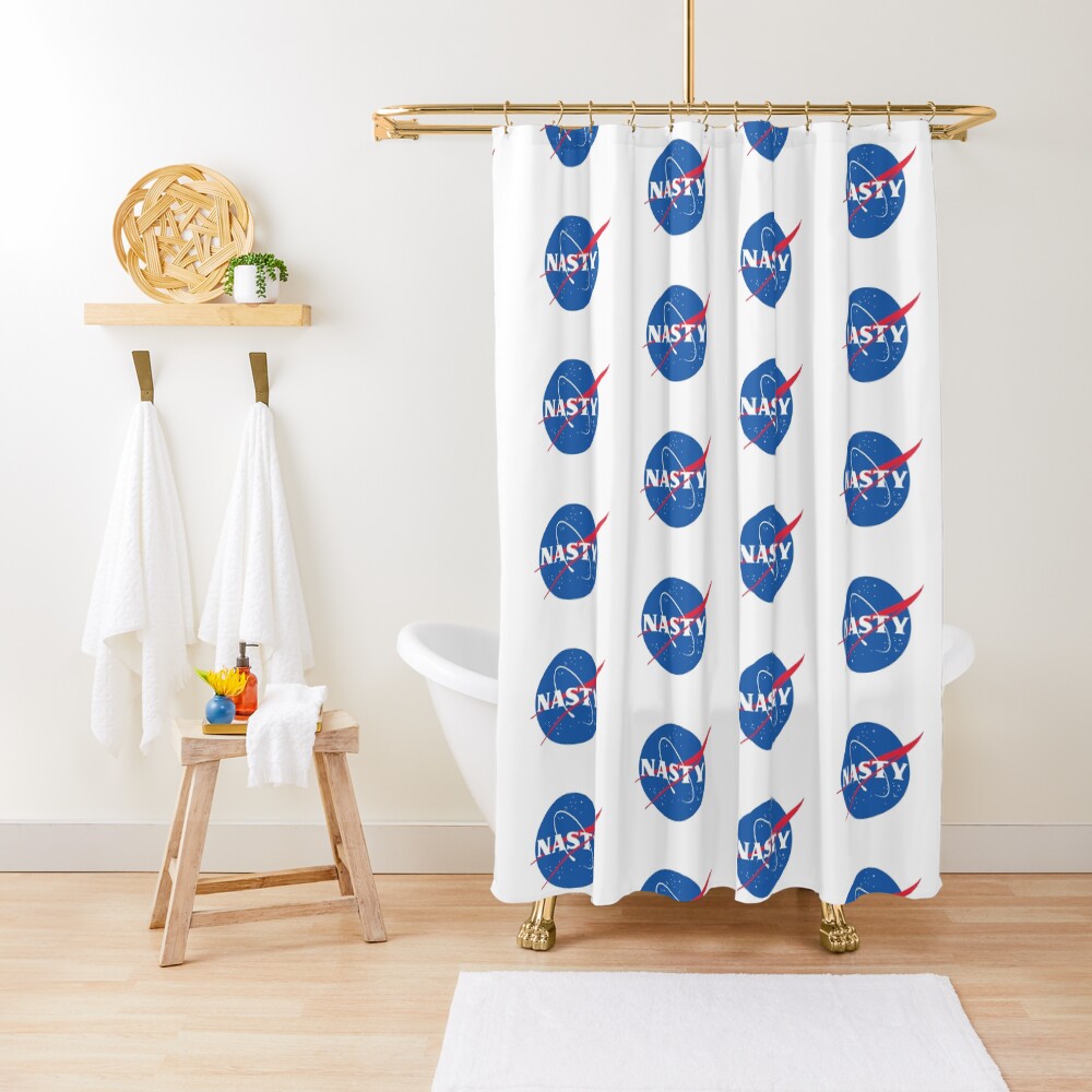 "Nasty Nasa" Shower Curtain for Sale by RasterJunkie Redbubble