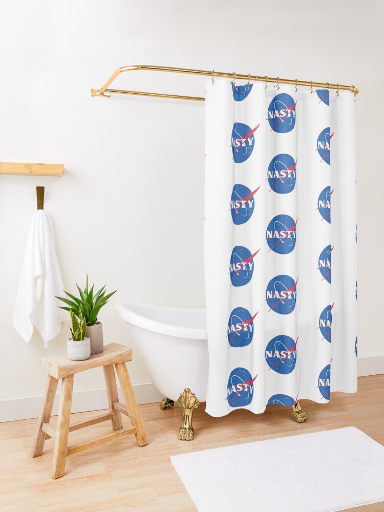 "Nasty Nasa" Shower Curtain for Sale by RasterJunkie Redbubble