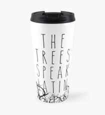 Taza de viaje Los árboles hablan latín