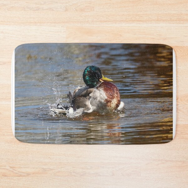 Item preview, Bathing mallard designed and sold by GreyFeatherPhot.