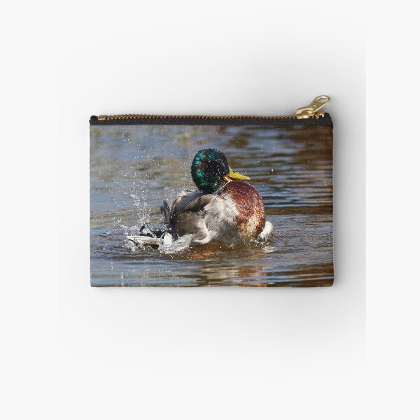 Item preview, Bathing mallard designed and sold by GreyFeatherPhot.