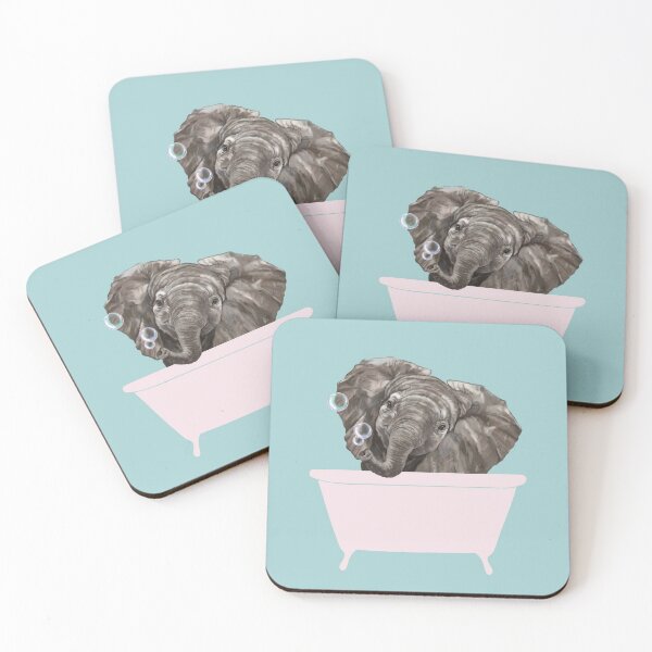 Item preview, Baby Elephant in Bathtub designed and sold by bignosework.